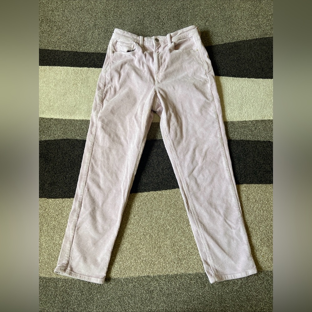 American Eagle Corduroy Pants Women’s 8 Lilac Mom Jean Cotton Blend
